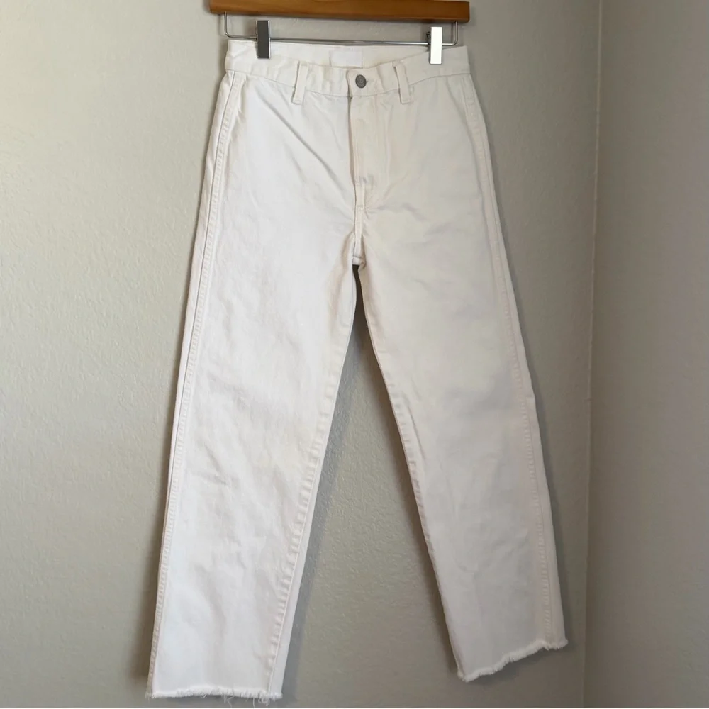 Boyish Kirby High Rise Straight Leg Denim Jeans in Vertigo Wash, Size 25